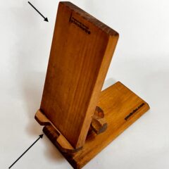 木製角度調整スマホスタンドのパーツ構成　