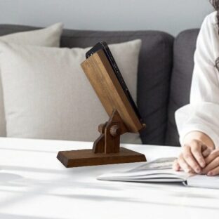 木製角度調整式スマホスタンド